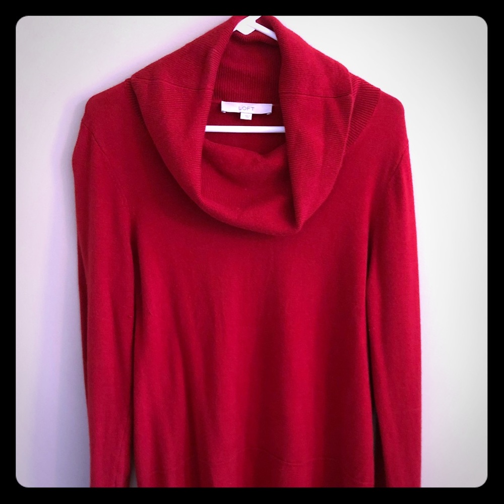 EUC. Loft cowl neck sweater. Large